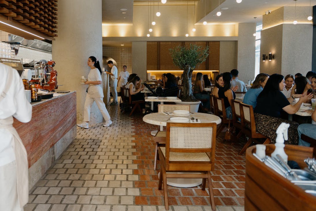 The interior of Iftar Lebanese restaurant.